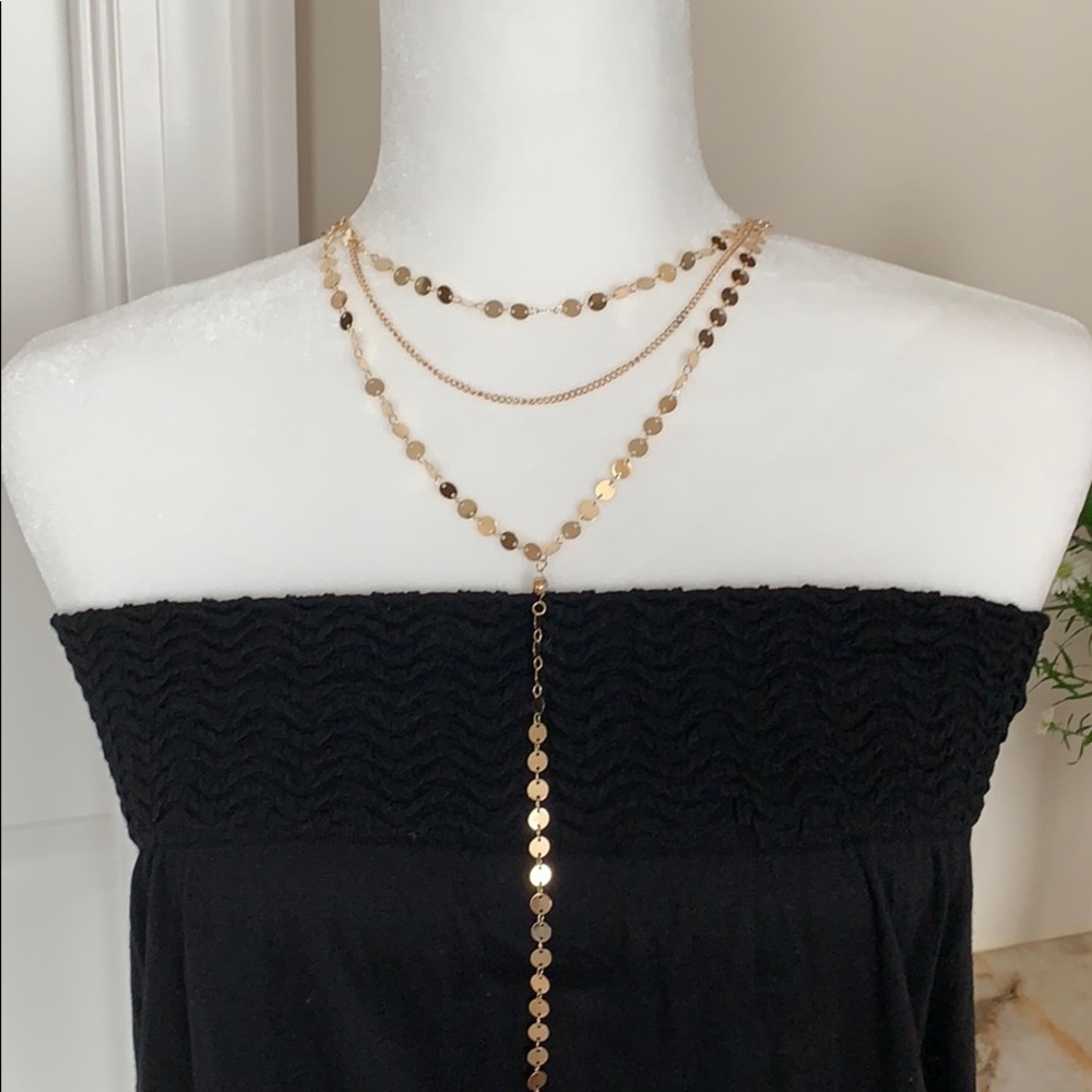 NECKLACE - MULTI LAYER GOLD - SHIMMERING & SEXY - Picture 3 of 8